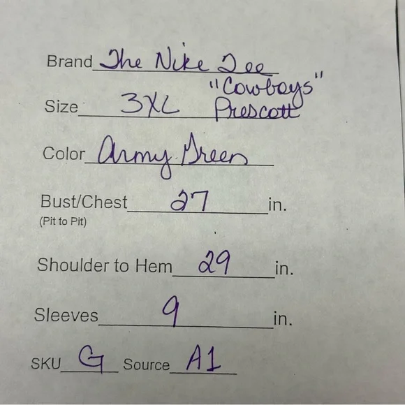 Nike Cowboys Salute to Service Prescott #4 Tee 3XL Military Green NFL - Picture 6 of 6